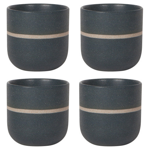 Tea Cup Orb Navy Stripe