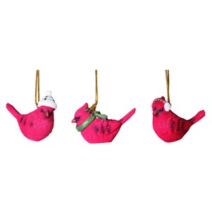 Ornament Cardinal w/Accessories ( Choice of 3 styles )