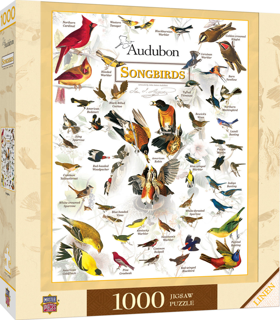 Jigsaw Puzzle Audubon - Songbirds 1000pc Puzzle